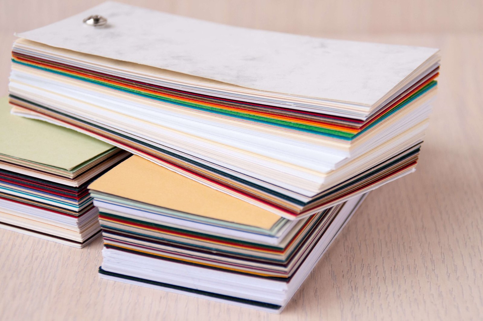 Choosing from various paper samples